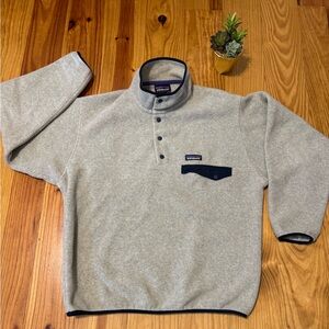 Patagonia Synchilla Snap-T Fleece Mens MED Oatmeal Pullover Jacket 25450FA18